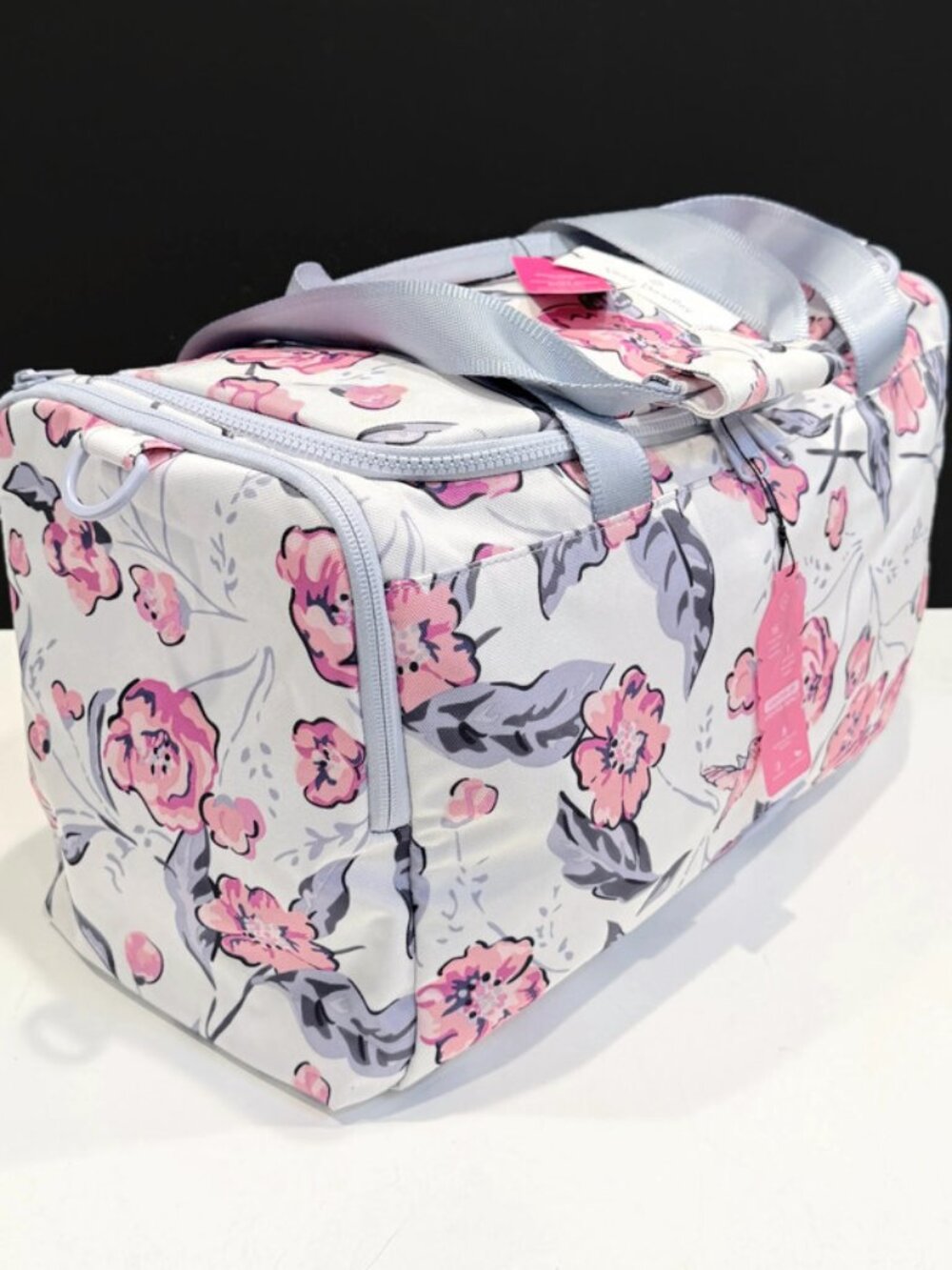Vera Bradley Recycled Lighten Up Small Gym Bag, Hummingbird Blooms Design